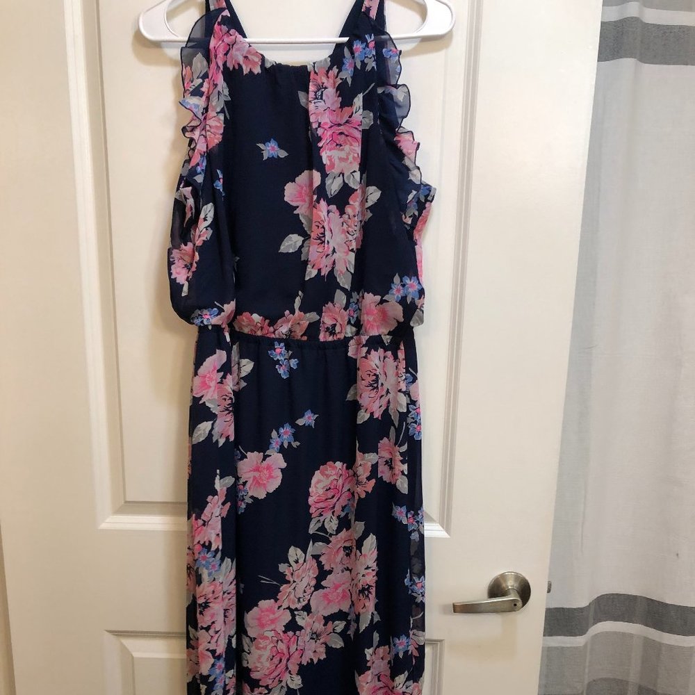 Navy Floral Maxi Dress